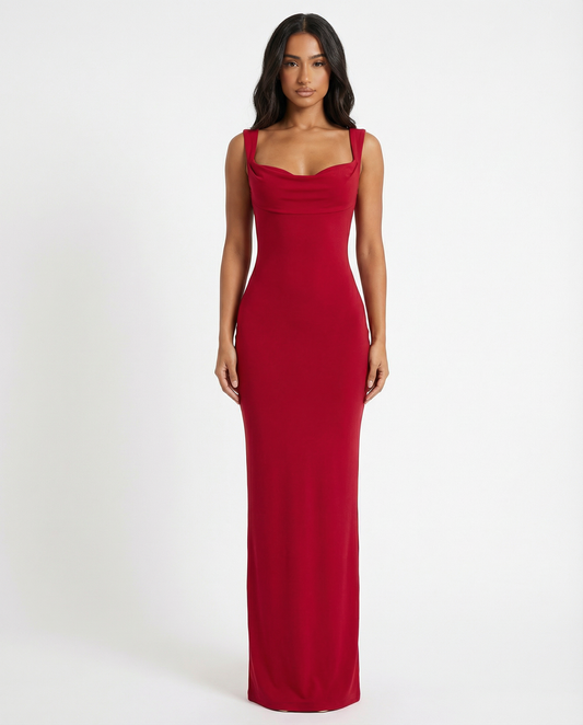 Vestido Largo con Espalda Abierta Zafiro de Primavera
