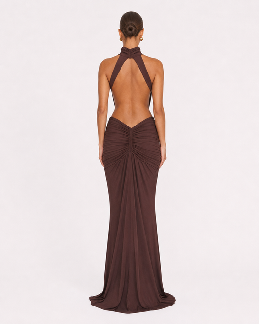Vestido con Espalda Abierta Primavera de la Brisa