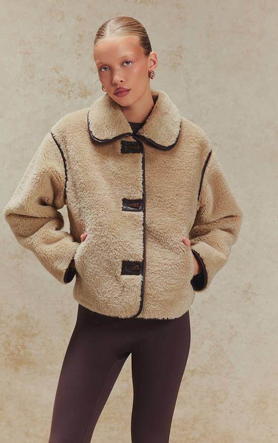 Chaqueta Borg Beige