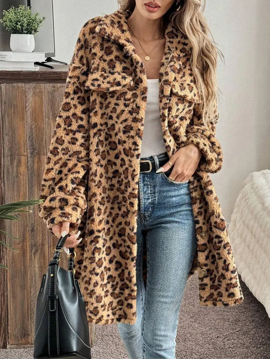 Abrigo Peludo de Leopardo