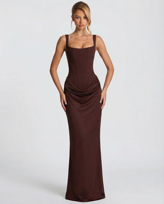 Vestido Largo con Corsé Marea del Valle