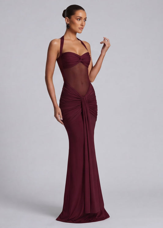 Vestido Drapeado Zafiro del Valle
