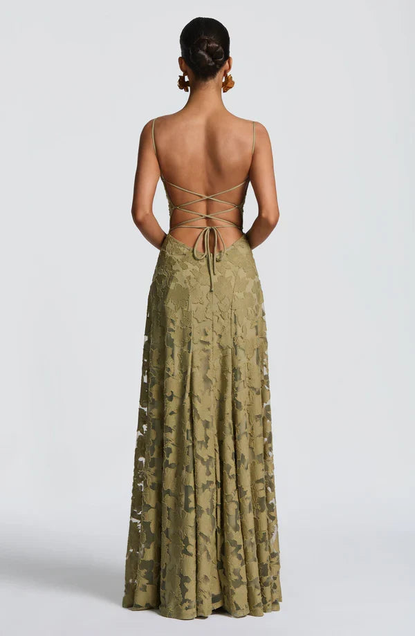 Vestido Largo Floral con Corsé Luz de la Estrella