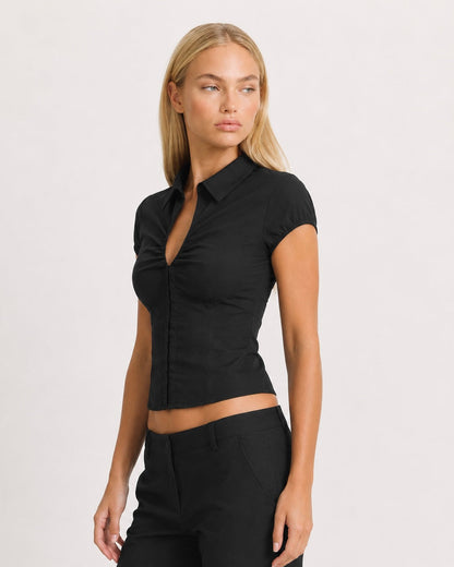 Top Ajustado Rosa del Sol