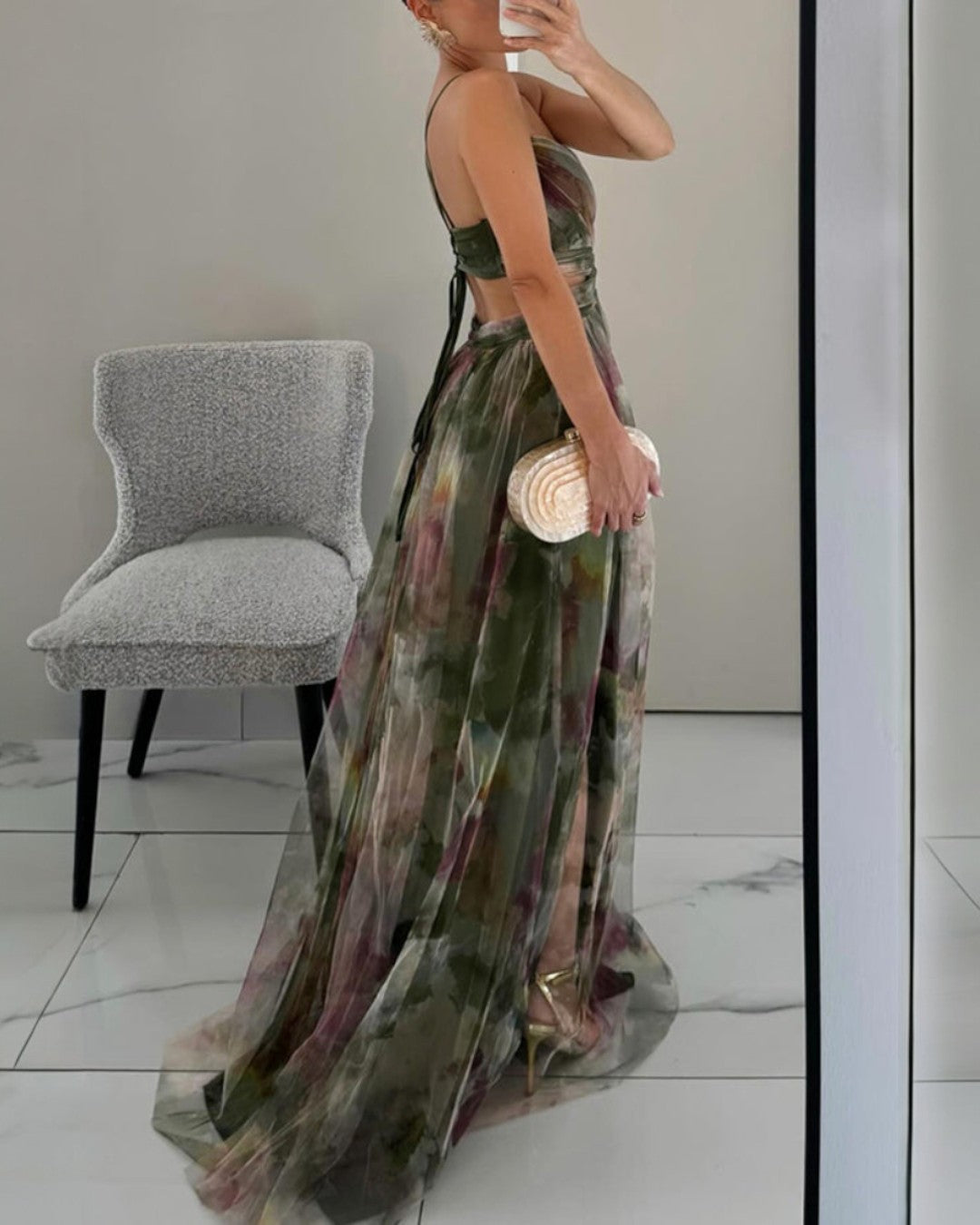 Vestido maxi Samar vista posterior