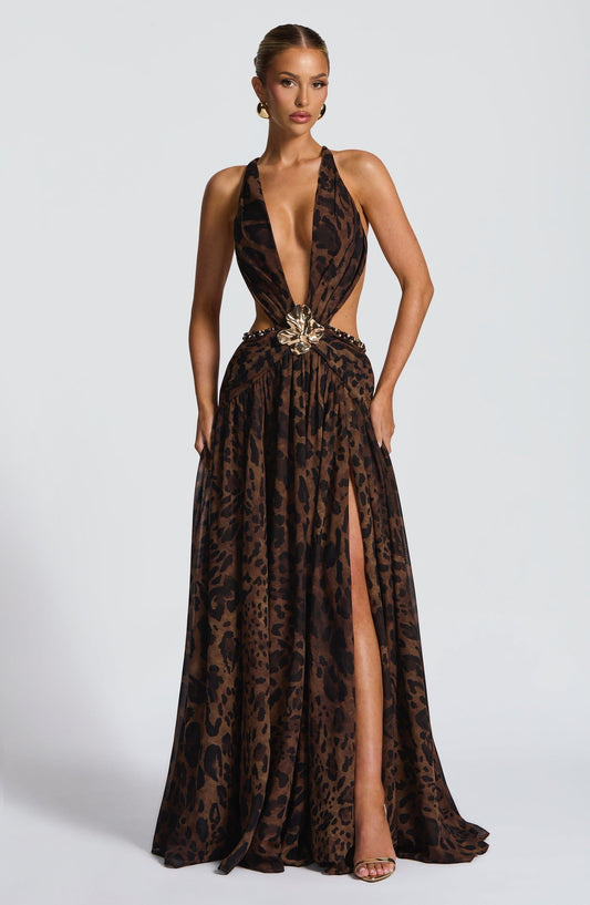 Vestido con Escote en V Flora del Alba