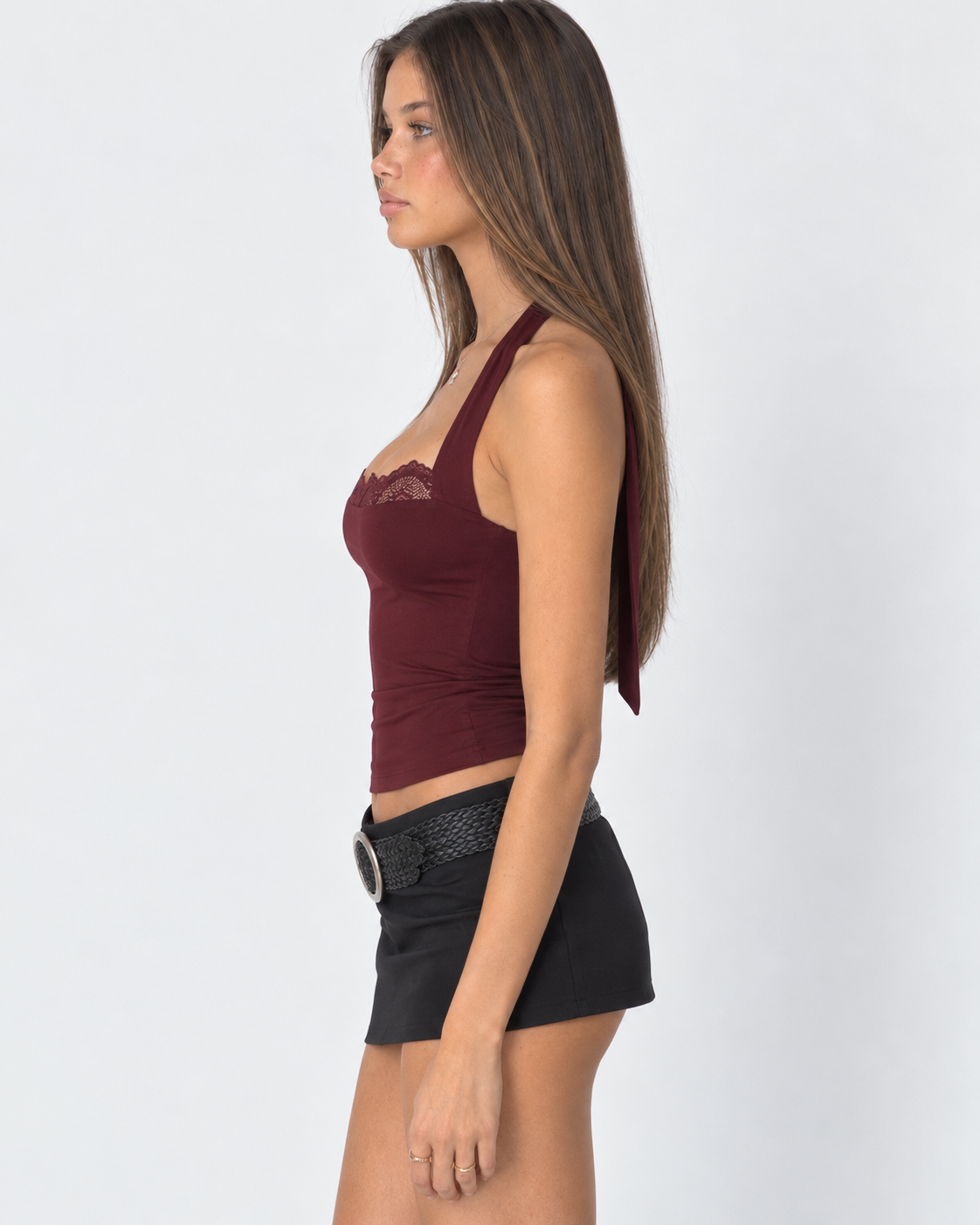 Top de Encaje Halter Flora del Sol
