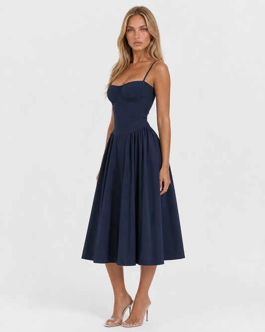 Vestido Midi con Corsé Jazmín de la Brisa
