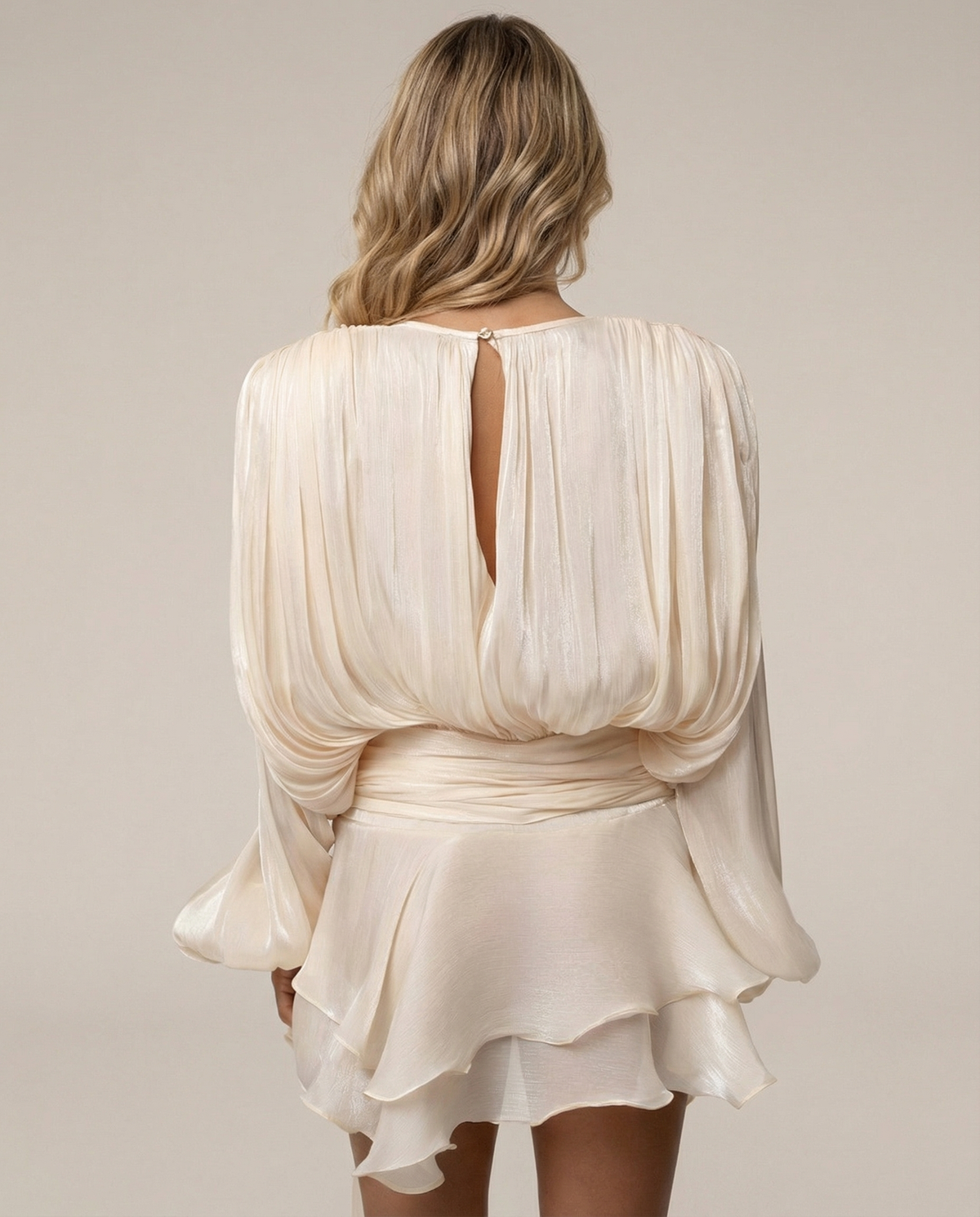 Vestido Corto Drapeado Luz del Valle