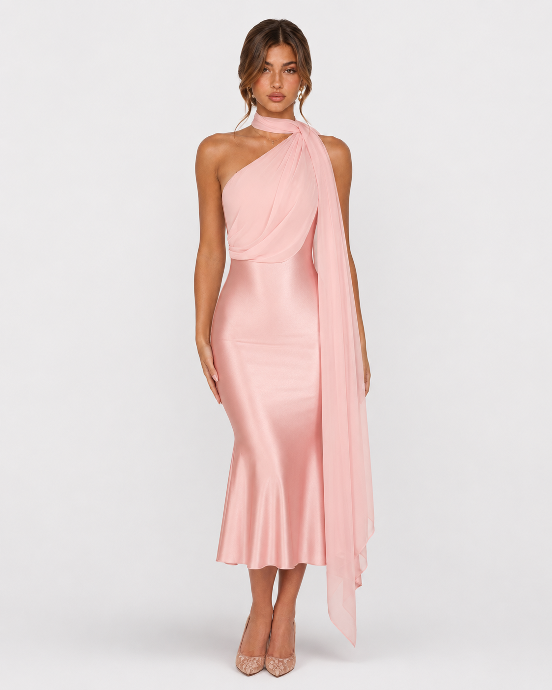 Vestido Midi de Satén Seraphina