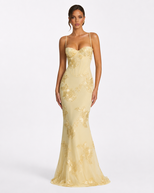 Vestido de Malla con Corsé Pétalo de la Brisa