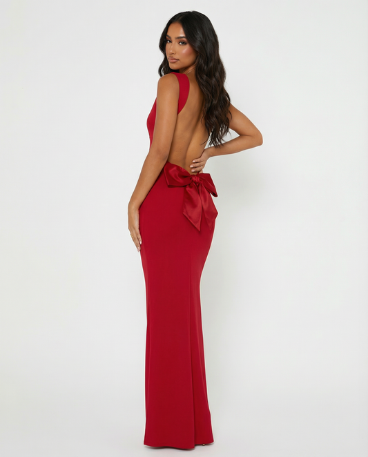Vestido Largo con Espalda Abierta Zafiro de Primavera