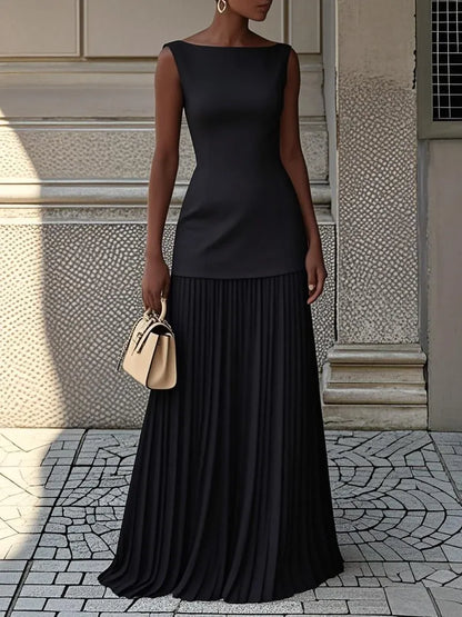 Vestido Largo Plisado Élysée