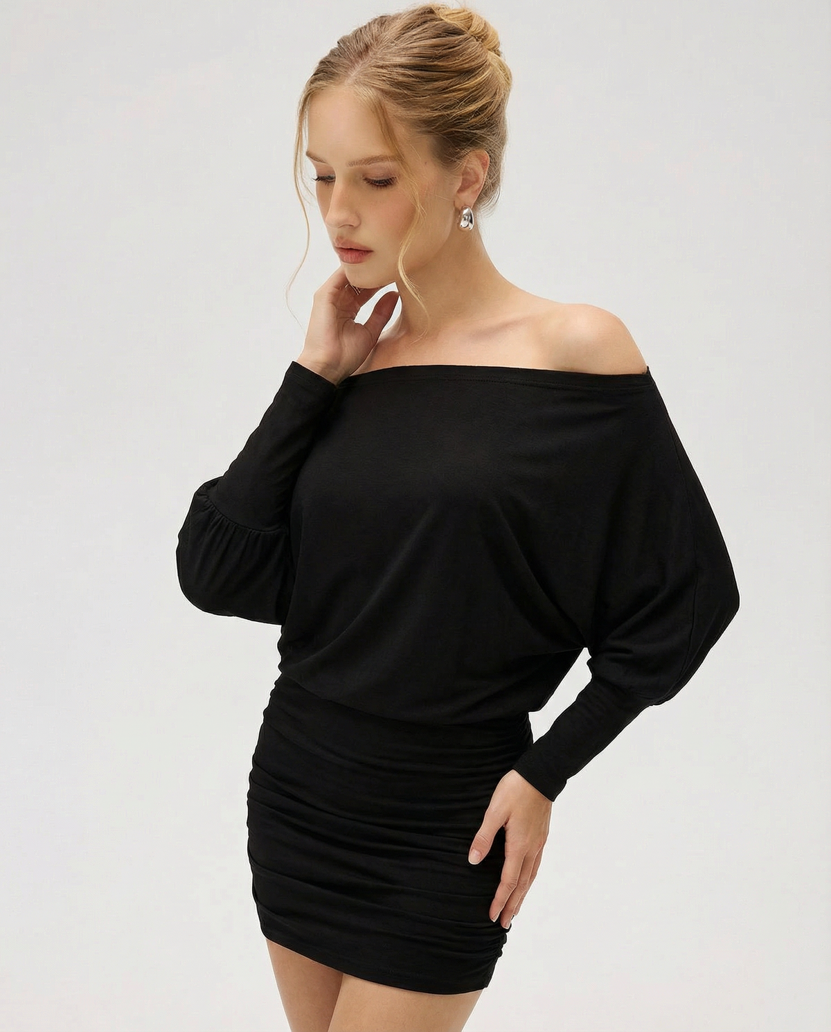 Vestido Corto Drapeado Aurora del Valle
