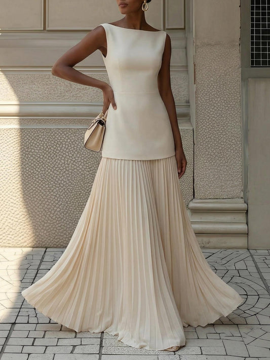 Vestido Largo Plisado Élysée