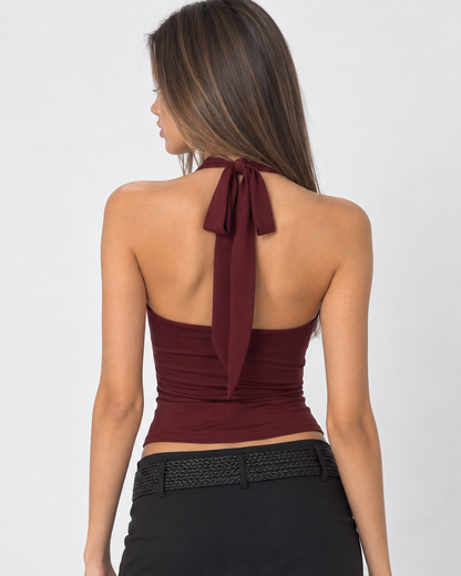 Top de Encaje Halter Flora del Sol