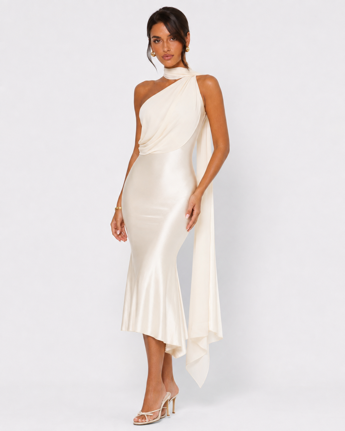 Vestido Midi de Satén Seraphina