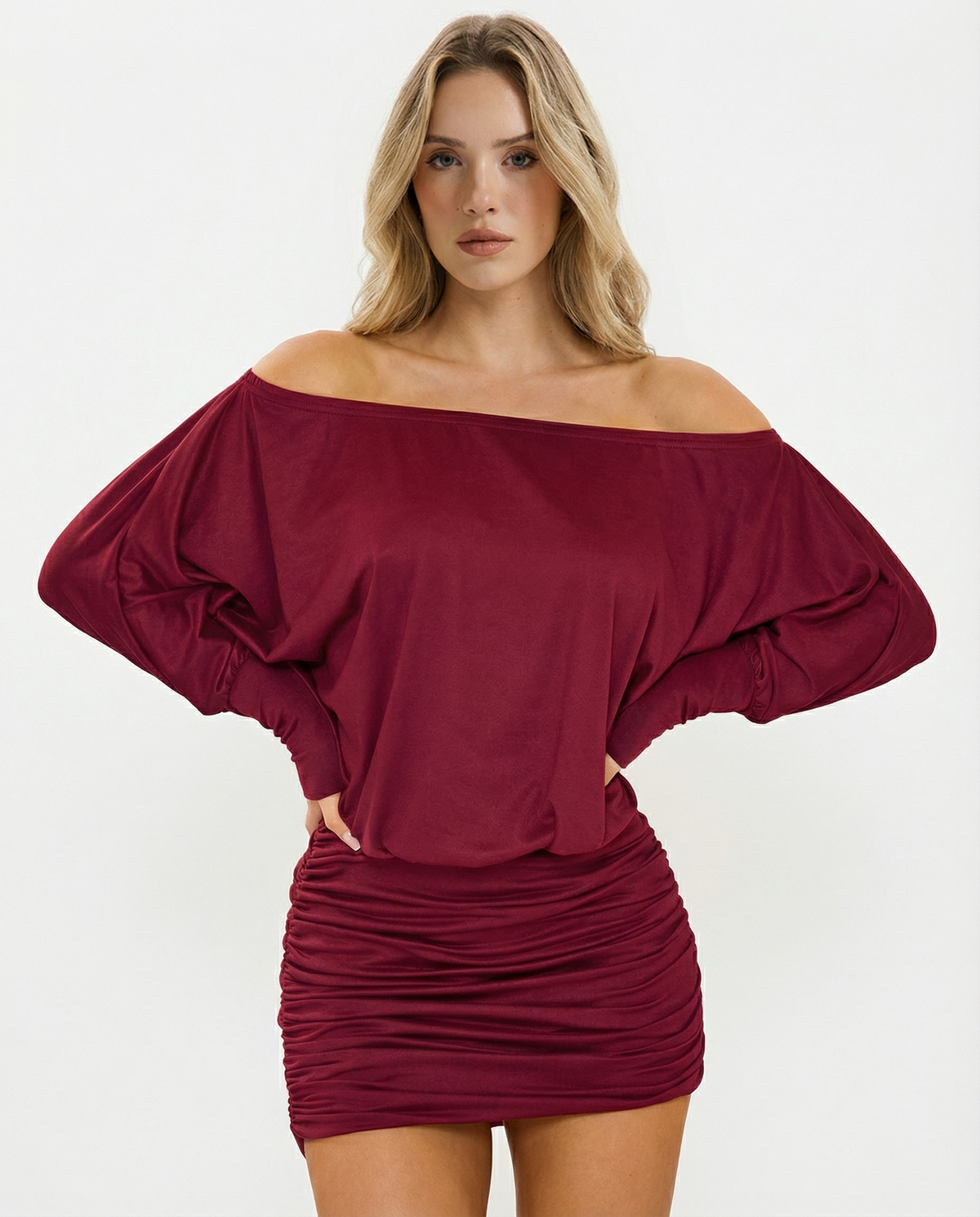Vestido Corto Drapeado Aurora del Valle