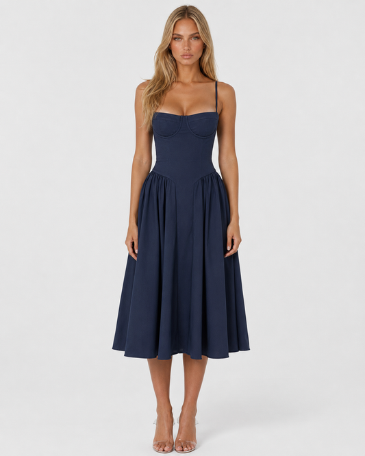 Vestido Midi con Corsé Jazmín de la Brisa