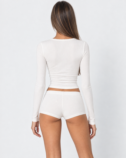 Conjunto Canalé con Jersey Abotonado