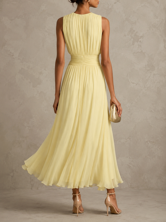 Vestido Largo Roxanne con Cintura Fruncida