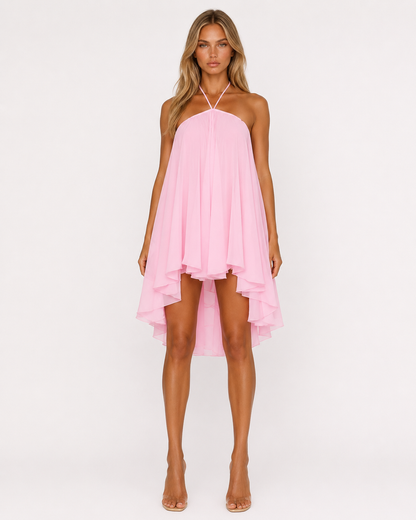 Vestido Corto Halter Oliva de la Brisa