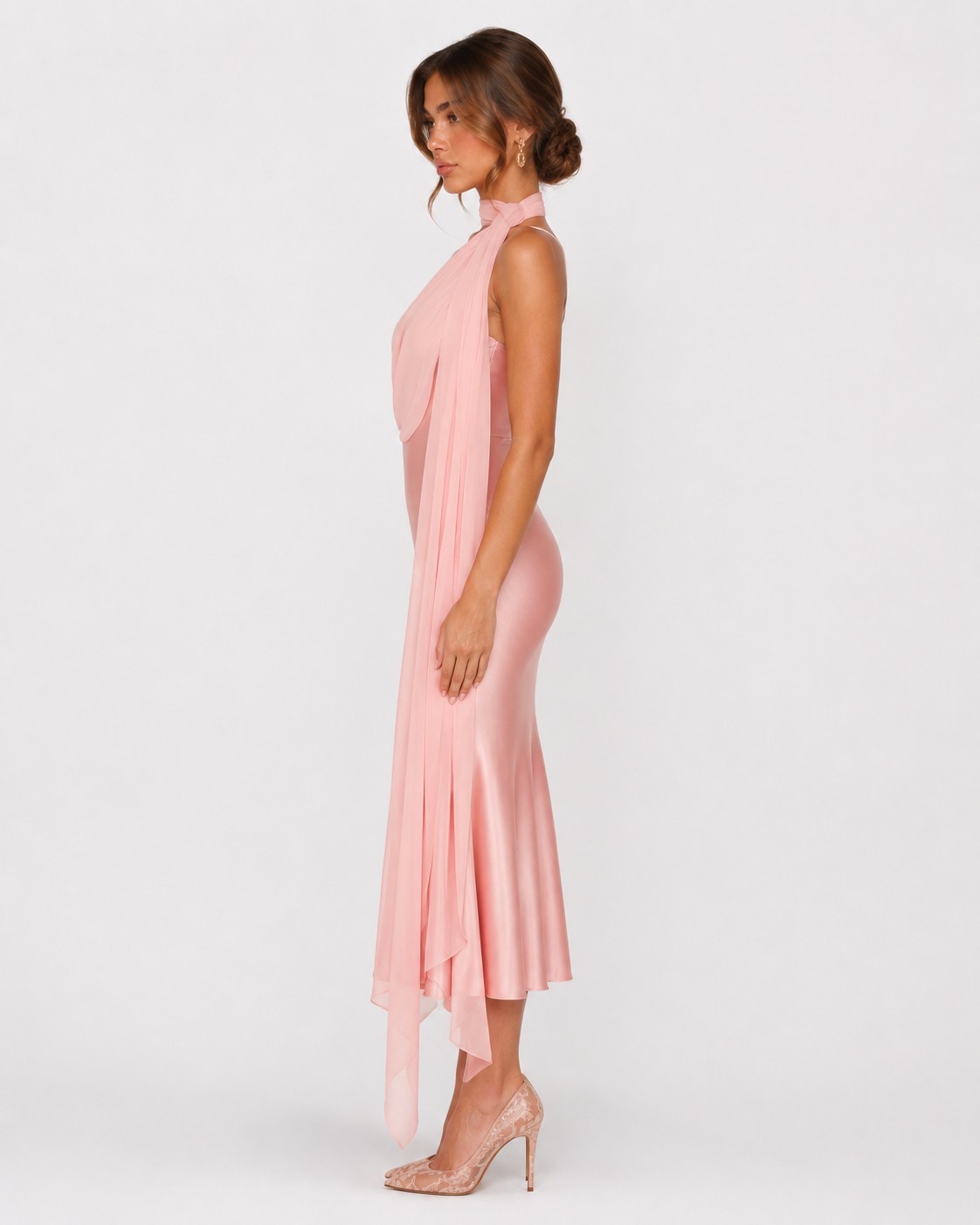 Vestido Midi de Satén Seraphina