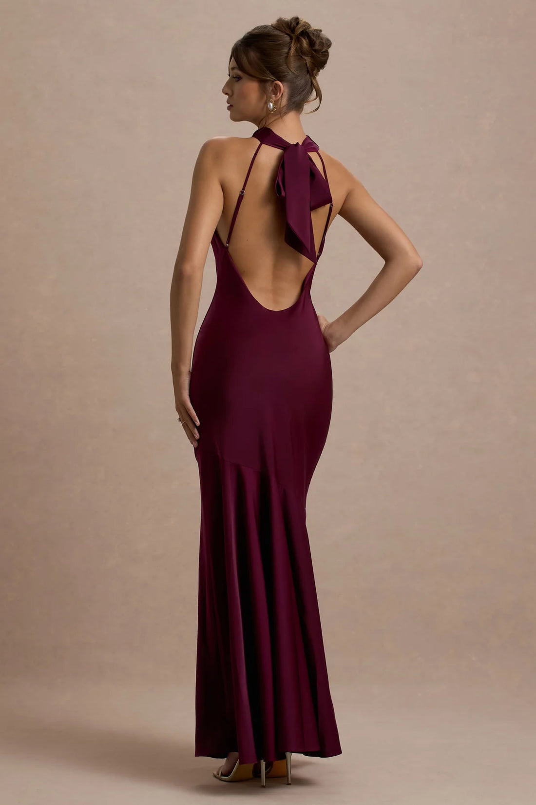 Vestido Largo Burdeos Elegance