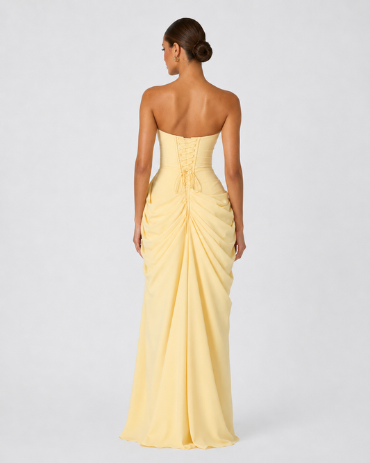 Vestido sin Tirantes Violeta de la Brisa