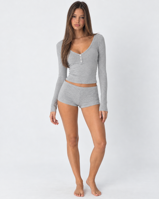 Conjunto Canalé con Jersey Abotonado