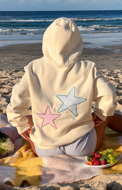 Sudadera Oversize con Capucha y Estrellas