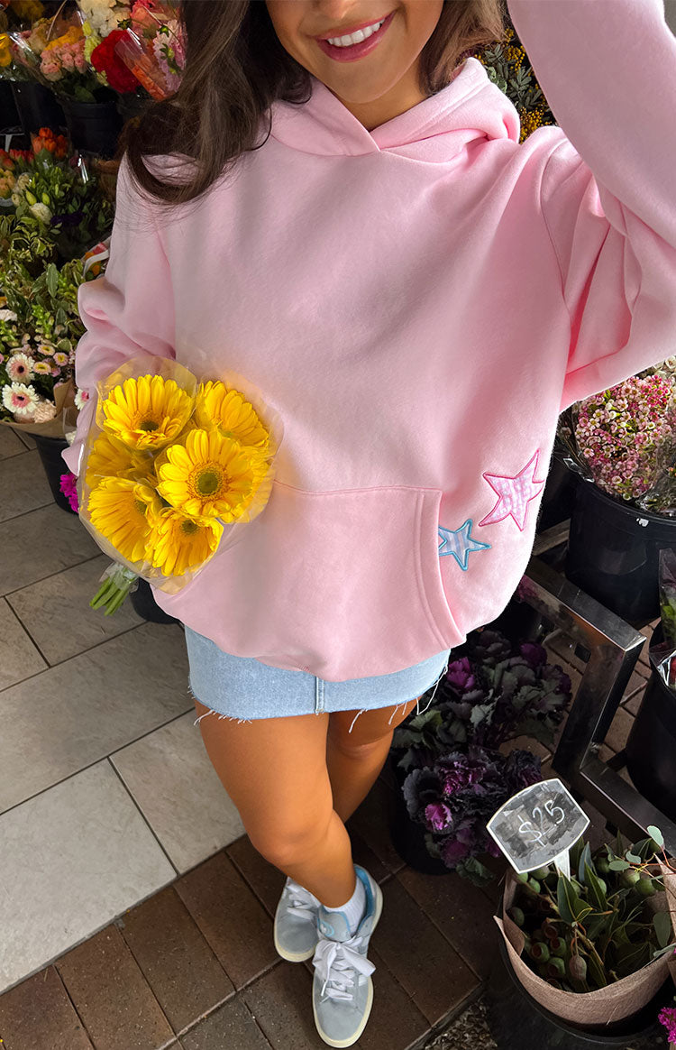 Sudadera Oversize con Capucha y Estrellas