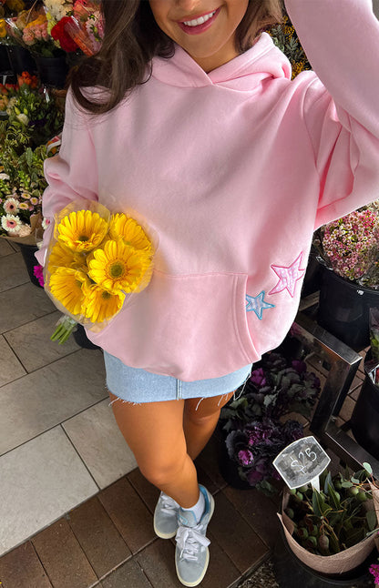 Sudadera Oversize con Capucha y Estrellas