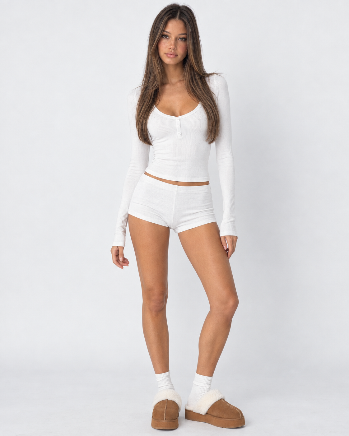 Conjunto Canalé con Jersey Abotonado