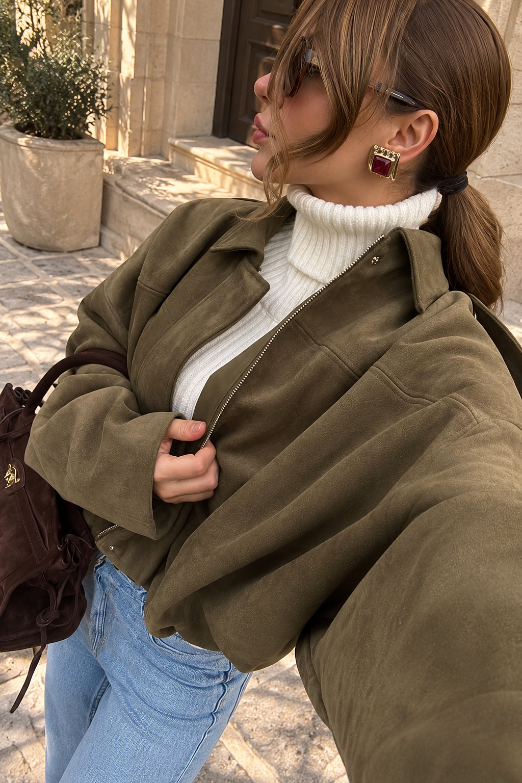 Chaqueta Siena Oversize Verde Oliva