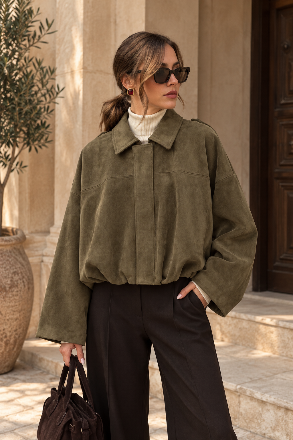 Chaqueta Siena Oversize Verde Oliva