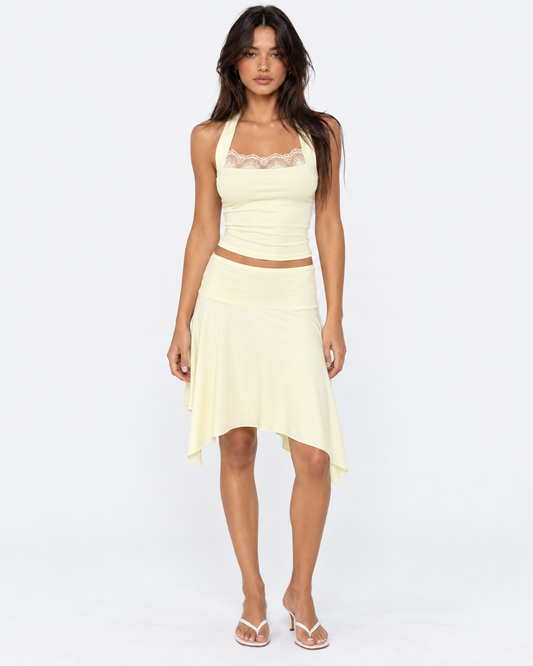 Conjunto de Encaje Halter Riviera de la Noche