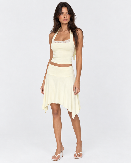Conjunto de Encaje Halter Riviera de la Noche