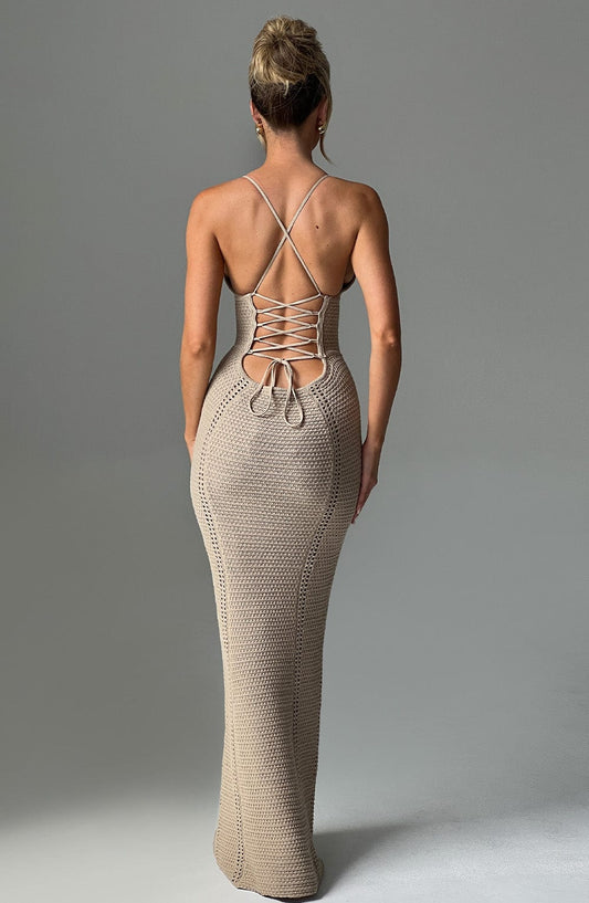 Vestido con Espalda Abierta Rosa de la Marea