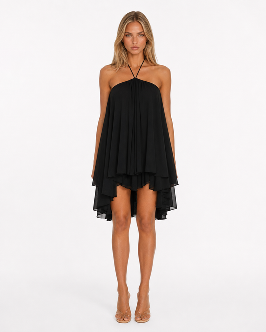 Vestido Corto Halter Oliva de la Brisa