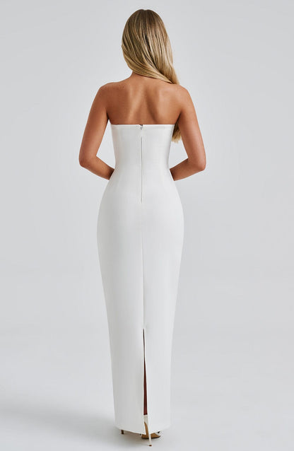 Vestido sin Tirantes Celeste del Alba