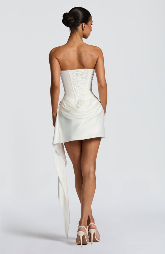 Vestido de Satén Drapeado Verano del Alba