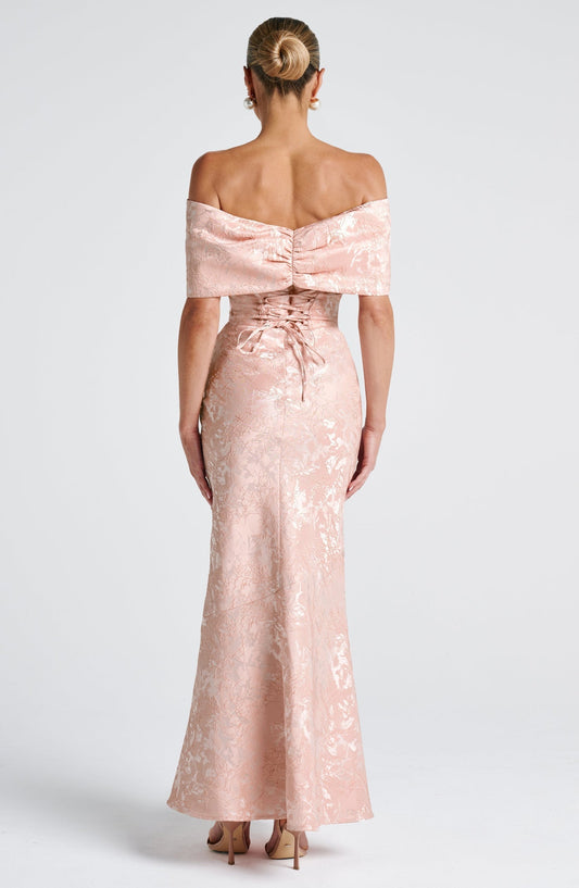 Vestido Floral con Lazo Perla del Alba
