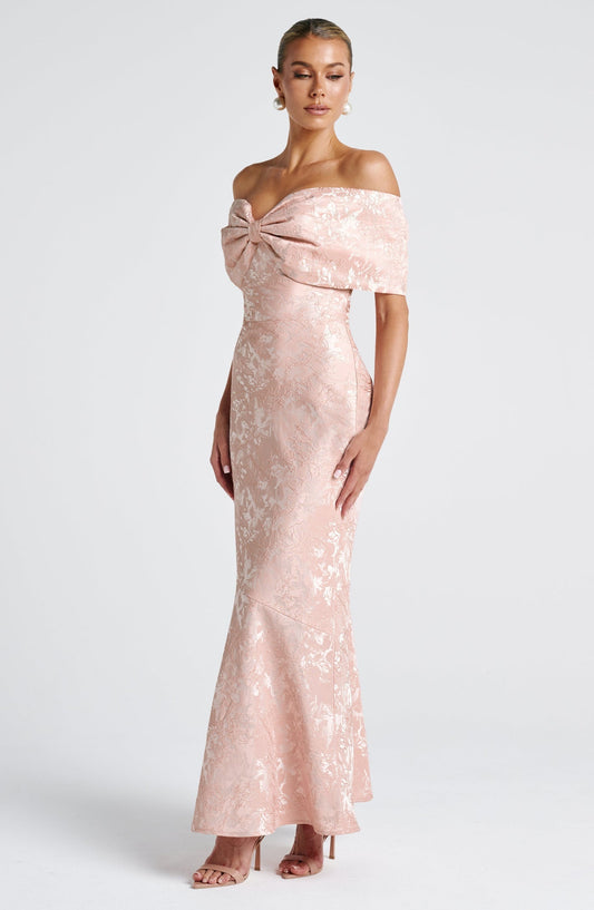 Vestido Floral con Lazo Perla del Alba