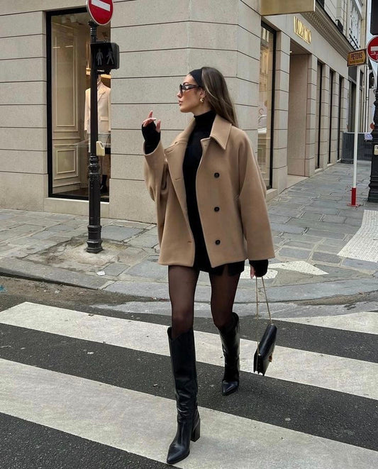 Abrigo de Lana Oversize Viola