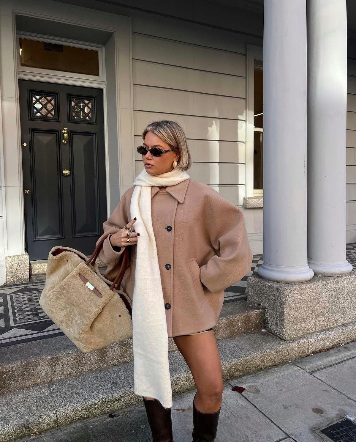 Abrigo de Lana Oversize Viola