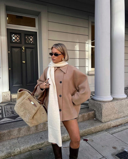 Abrigo de Lana Oversize Viola