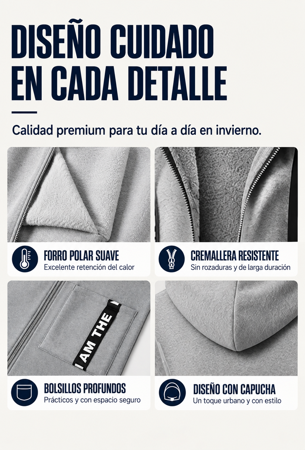 Sudadera con capucha extra grande para mujer
