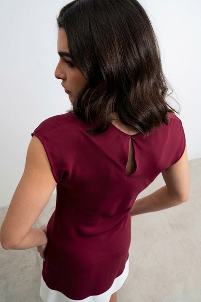 Vestido midi combinado