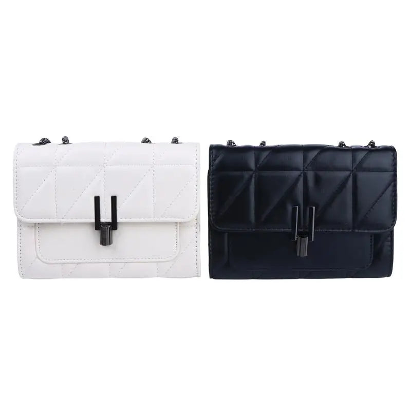 Bolso Bandolera Acolchado con Cadena Dorada
